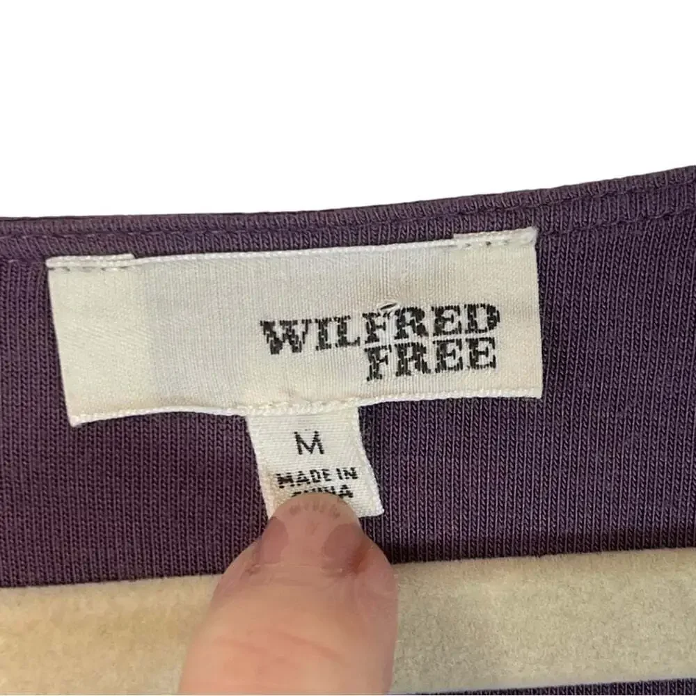 Aritzia Wilfred Free Teigen Dress Size M Purple Short Sleeve Midi Casual Minimal